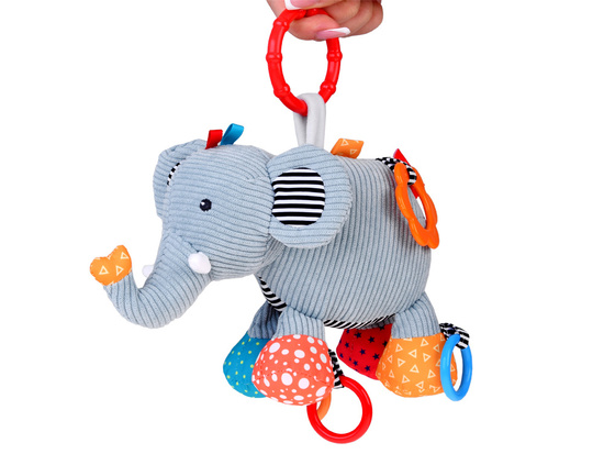 Cute Elephant Stroller Pendant + Baby Rattle ZA5212