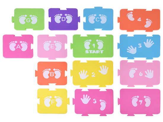 Dynamiczna gra ruchowa "Działaj z zamieszaniem" - piankowe puzzle ZA5611