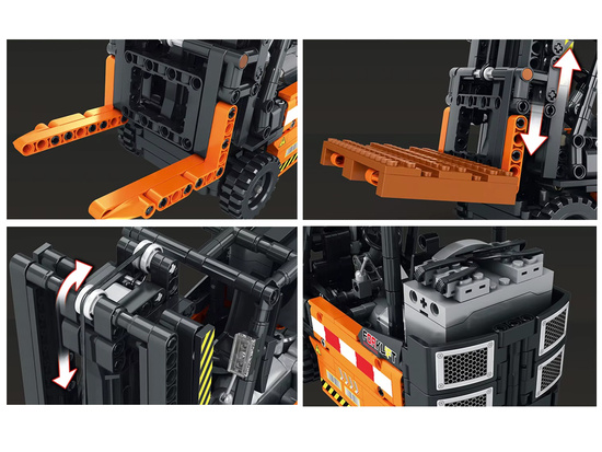 Construction blocks Remote-controlled FORKLIFT, mobile, 722 pieces, ZA5796