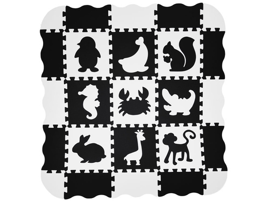 Foam puzzle - contrasting mat for babies ANIMALS ZA4783