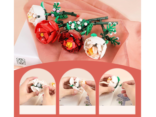 Construction Blocks – Bouquet of Roses 818 pieces ZA5760