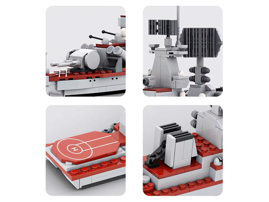 Technical blocks military ship cruiser Varyag 396 pieces ZA5674