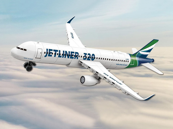Construction blocks Jetliner 320 passenger model airplane 133 pieces ZA5678
