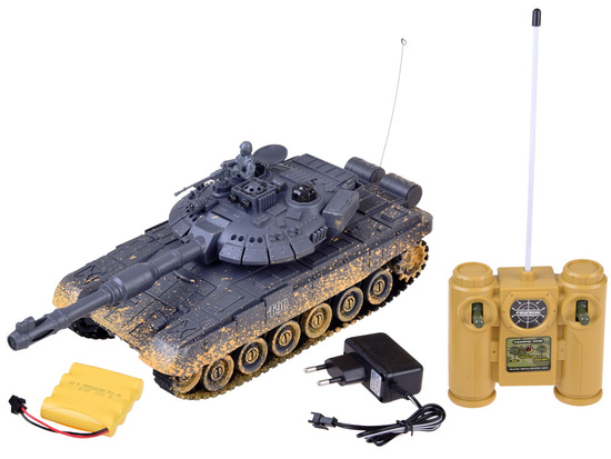 Controlled TANK T90 shoots rides lit RC0373