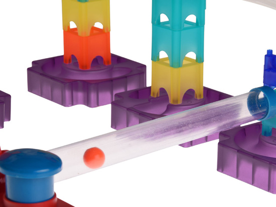 Colorful Marble Run DIY Ball Track with Launcher 58 Pieces ZA5979