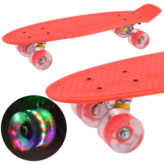 FISZKA skateboard for children with LED light-up wheels up to 50kg SP0715