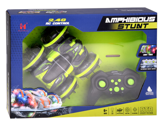 Amphibious Car 2-in-1 Stunt R/C Remote Controlled – Drives, Floats, Lights Up RC0735