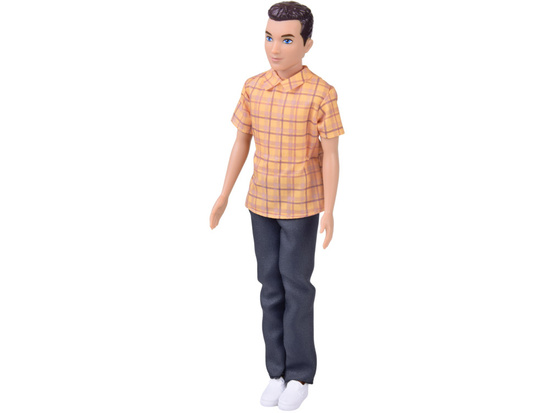 Anlily Doll boy BRUNET Paulo in shirt and dark pants ZA6006 B