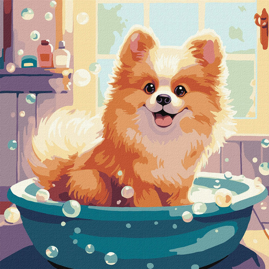 Painting by numbers 40 x 40 cm KHO6543 Little fluffy AP0073