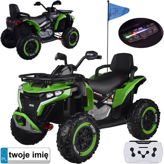 Duży quad na akumulator dla dziecka 4x4 PA0328 Zielony  