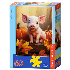 Puzzle 60-elementów Cute Fall Piglet B-066285