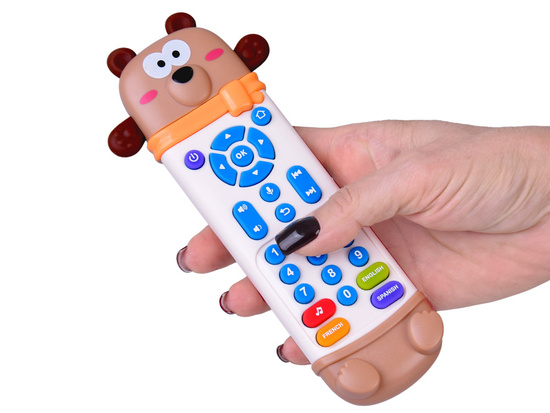 Interactive remote control - 2-in-1 TEDDY BEAR teether for children + funny sounds ZA6017