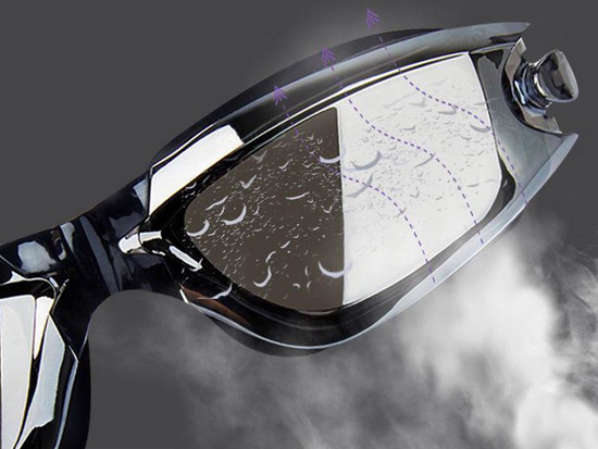 SET UV ANTI-FOG swimming goggles + ear and nose plugs SP0792 CY