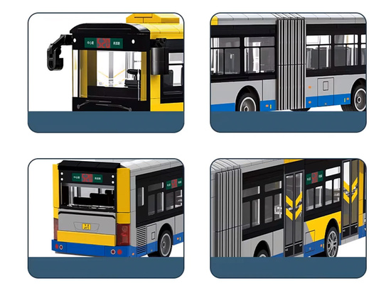 Technical blocks articulated city bus 415 pieces ZA5677