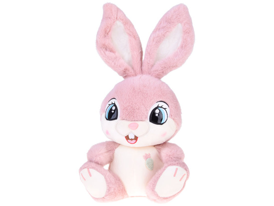 Plush rabbit 40 cm Lovely pink MALINKA with foldable ears ZA5922