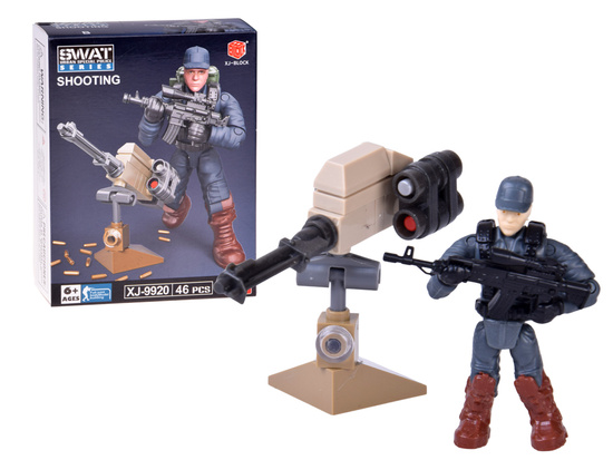 Klocki policjant SWAT ruchoma figurka żołnierzyk model do złożenia ZA5724 