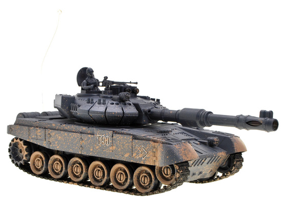 Controlled TANK T90 shoots rides lit RC0373