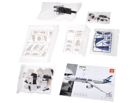 Construction blocks Jetliner 320 passenger model airplane 133 pieces ZA5678