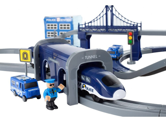 Large electric train track POLICE 92 pieces ZA4436