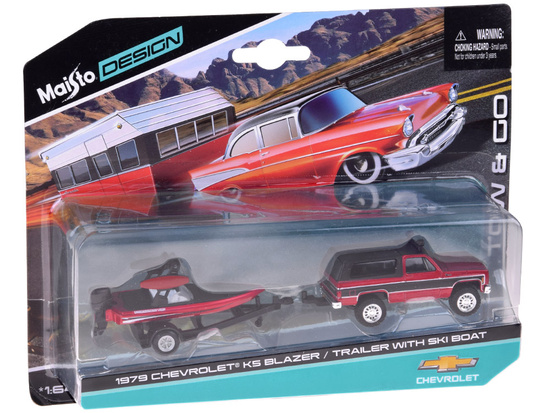 Maisto Licensed Metal car Chevrolet K5 Blazer + boat 1:64 ZA5964