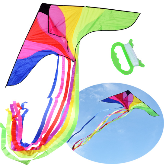 Large Light Kite with colorful ribbons 190x100cm ZA5571