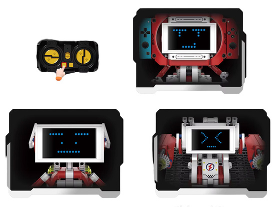 Technical Building Blocks Robots Pro 5-in-1 Set with Remote Control and LED Screen RC0741