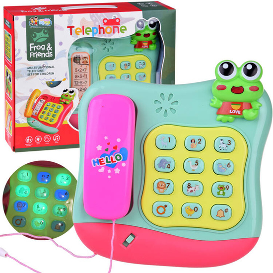 Colorful button phone plays melodies and lights ZA4625
