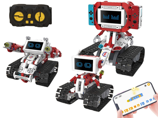 Technical Building Blocks Robots Pro 5-in-1 Set with Remote Control and LED Screen RC0741