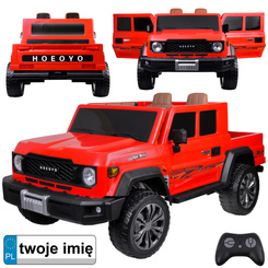 Duże auto  PICKUP na akumulator elektryczne dla dzieci 2os 4x4 paka PA0329
