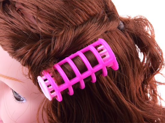 Hairdressing head 20 cm BLACK DOLL with hairdressing accessories ZA5838
