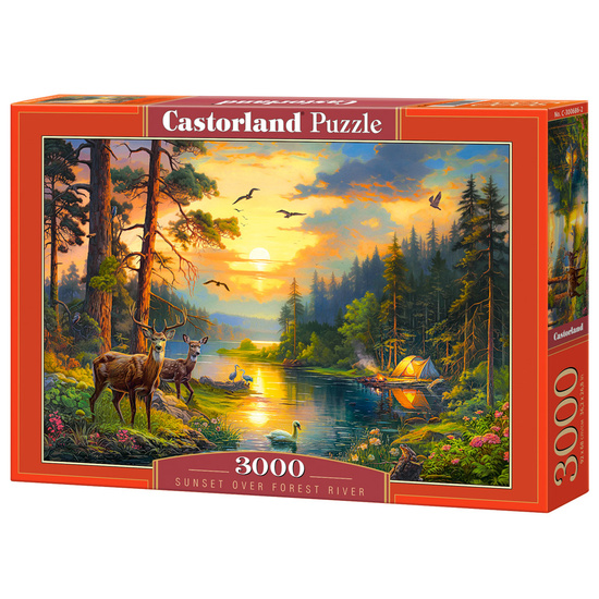 3000 Piece Sunset over Forest River Puzzle