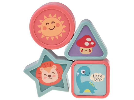 Soft Pastel Rubber Blocks with Adorable Ducklings – 30-Piece Set ZA5671