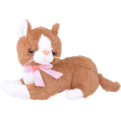 Plush brown cat lying mascot Flico kitten 34cm 12831