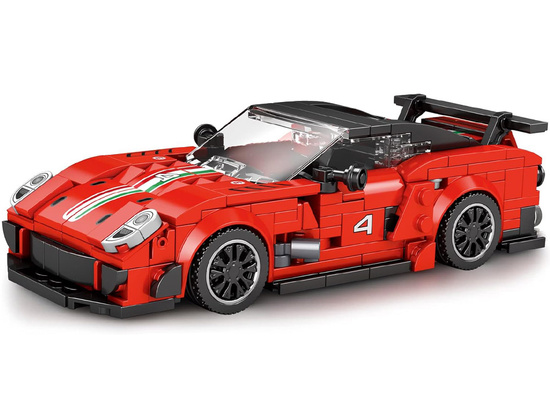 Technical blocks Supersport car RED spoiler 413 pieces ZA5261