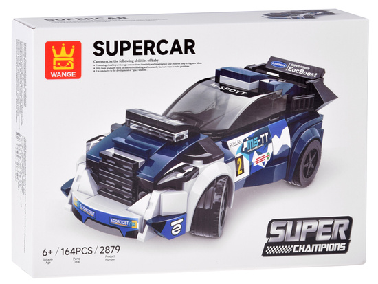 Technical blocks Sports car NAVY BLUE 164-piece set + stickers ZA5745