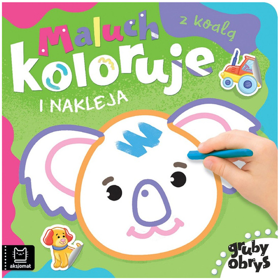 Aksjomat Maluch koloruje i nakleja z koalą. Gruby obrys KS1093