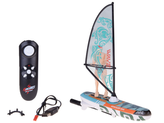 Remote-controlled, luminous WINDSURFER floating with remote control RC0740
