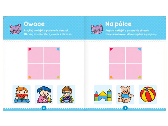 Aksjomat Zabawy malucha z kotkiem książeczka z naklejkami KS0823