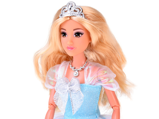 Anlily Snow White Doll in a Blue Dress with Snowflakes ZA5702