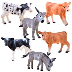 Calf donkey Domestic animals ZA3388 figurine