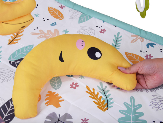 Large Educational Baby Play Mat + Soft Bolster Pillow + Toys ZA5824