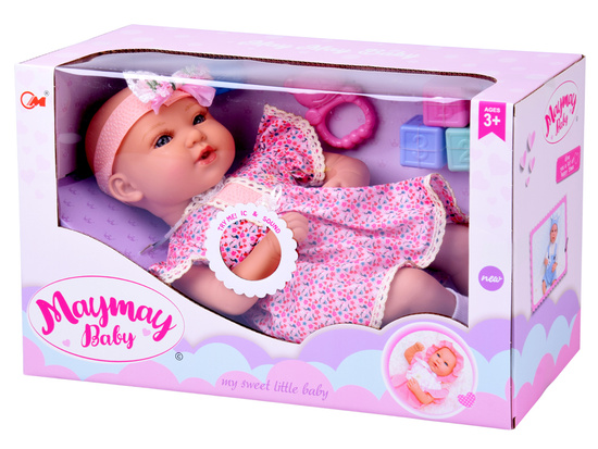 Interactive BOBAS doll 46cm - in a lilac dress + accessories ZA5834