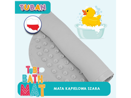 Tuban Anti-slip Bath Mat Tubi gray 70x35cm ZA5973