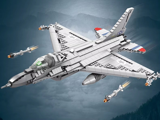 Reobrix F16 fighter plane building blocks 1337ele A5801