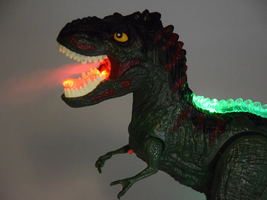Dinozaur zdalnie sterowany gestem pilot RC 2w1 zieje ryczy świeci RC0625 ZI