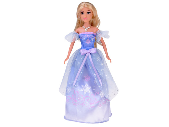 Princess doll in a ball gown with a white horse and carriage ZA5419
