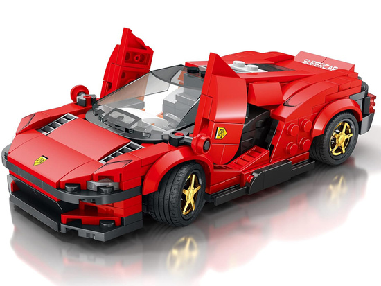 Technical blocks Futuristic car RED lifting doors 275 pieces ZA5794