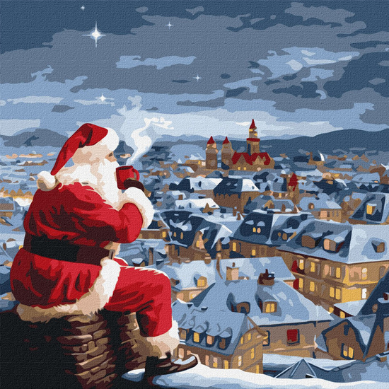 Painting by numbers 40 x 40 cm KHO8352 Christmas Night AP0099