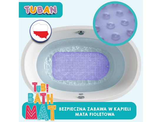 Tuban Anti-slip bath mat Tubi purple 70cm ZA5974