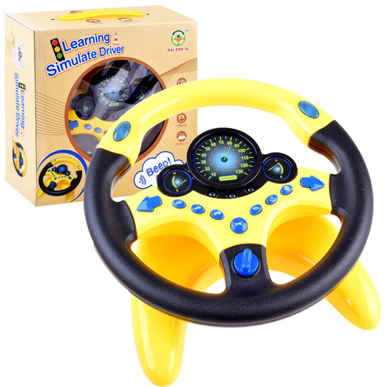 STEERING WHEEL Interactive toy Sound + light Vehicle sounds ZA3347